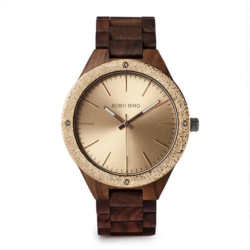 Wooden Men Watches erkek kol saati Quartz Handmade Unique Casual Wristwatches Gifts