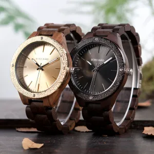 Wooden Men Watches erkek kol saati Quartz Handmade Unique Casual Wristwatches Gifts