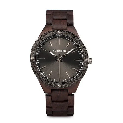 Wooden Men Watches erkek kol saati Quartz Handmade Unique Casual Wristwatches Gifts