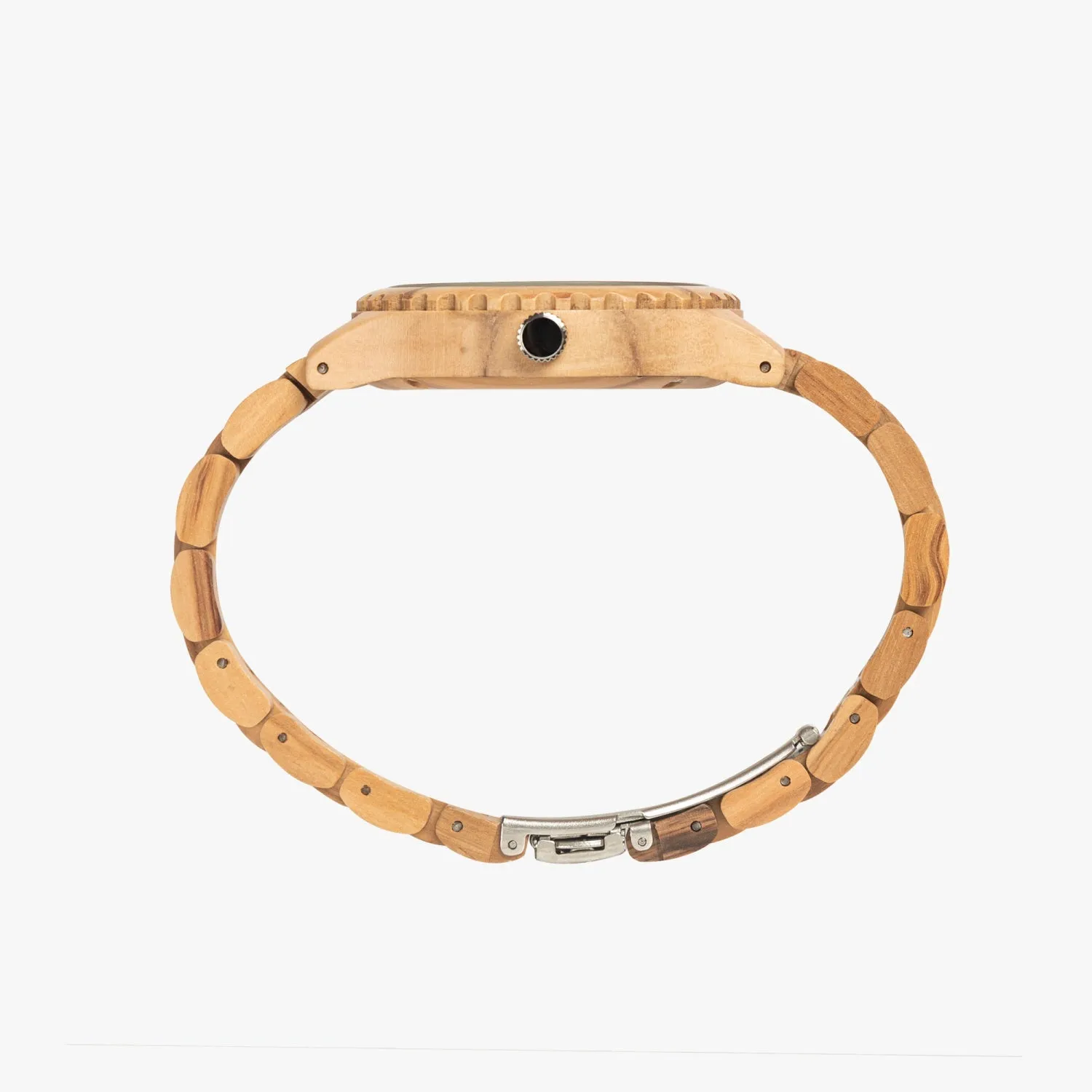 Wooden Watch Italian Olive Horse Frosty Sunrise